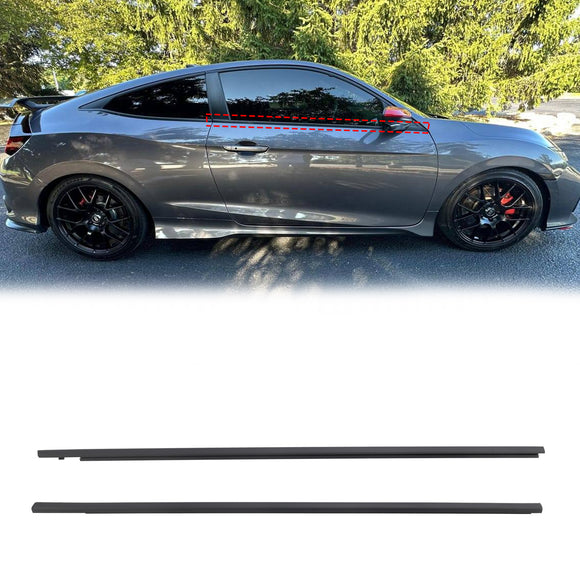 Honda Civic 2 portes 2016-2020 2 pièces moulage de ceinture de fenêtre de porte 72410-TBG-A01 72450-TBG-A01
