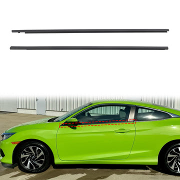2016-2020 Honda Civic 2-Door 2PCS Door Window Belt Molding 72410-TBG-A01 72450-TBG-A01