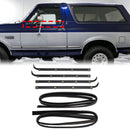 1987-1997 Ford Bronco/F150/F250/F350 4PCS Door Window Seal Belt Weatherstrip+2PCS Seal Kit E7TZ1521452A E7TZ1521453A-1