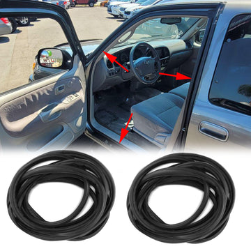 2000-2006 Toyota Tundra Extended Cab Pickup 2Pcs Front Door Seal Weatherstrip 623120C010 623110C010