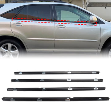 2003-2008 Lexus RX330 RX350 RH400h 4Pcs Window Weatherstrip 68171-48032 68172-48032 68173-48031 68174-48031