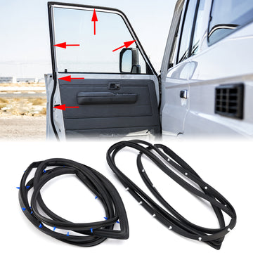Toyota Land Cruiser 70 Series KZJ78 LJ71 LJ78 HZJ FJ GRJ76 GRJ79 VDJ76 VDJ79 2Pcs Left+Right Front Door Weatherstrip 67861-60020 67862-60020