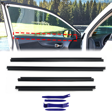 2009-2013 Toyota Corolla 4Pcs Inner Door Window Glass Weatherstrip 68171-12340 68174-12170