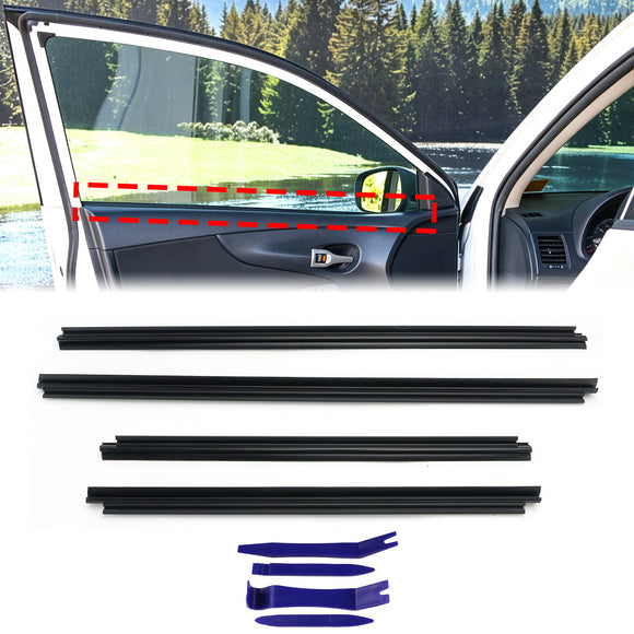 2009-2013 Toyota Corolla 4 Stuks Binnendeur Vensterglas Tochtstrip 68171-12340 68174-12170