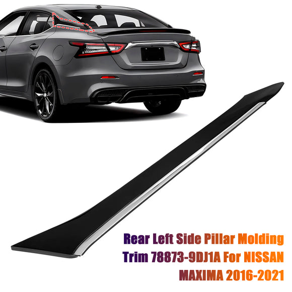 2x moldura de pilar de moldura de carrocería trasera para Nissan Maxima 2016-2021
