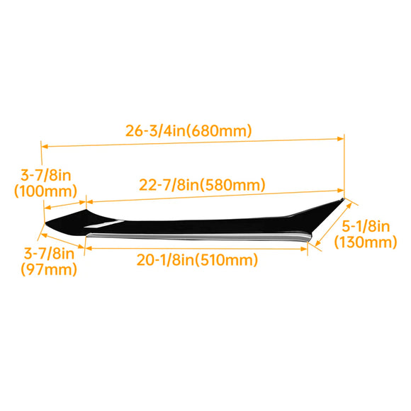 2x moldura de pilar de moldura de carrocería trasera para Nissan Maxima 2016-2021