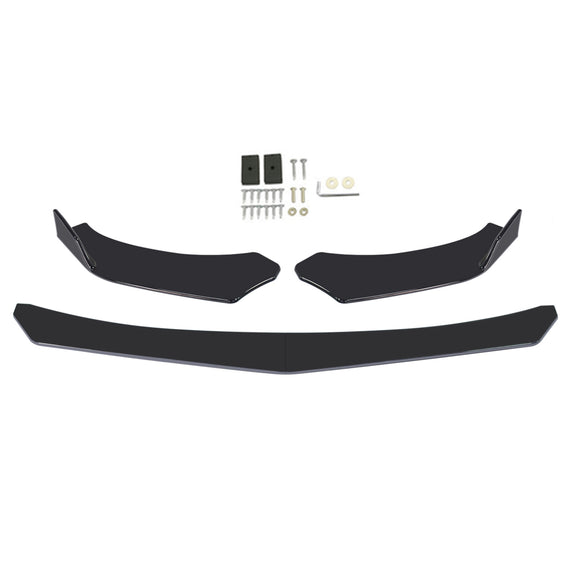 4PCS Universal Front Bumper Lip Body Kit Spoiler Fit All Models