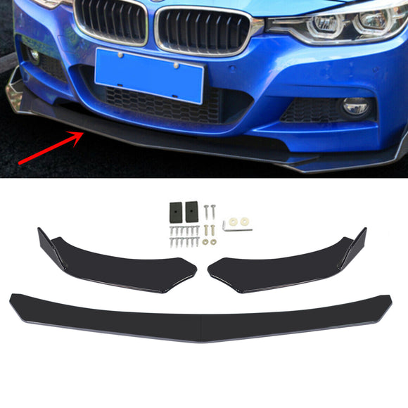 4PCS Universal Front Bumper Lip Body Kit Spoiler Fit All Models