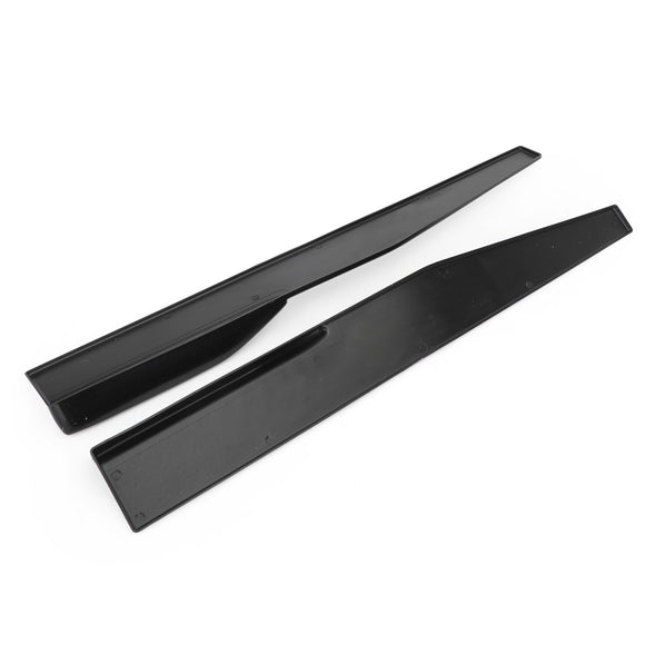 Universal Pair 86cm Car Gloss Black Side Skirts Rocker Splitters Diffuser Winglet Wings