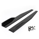 Universal Pair 86cm Car Gloss Black Side Skirts Rocker Splitters Diffuser Winglet Wings-8