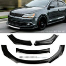 Universal Car Front Bumper Lip Body Kit Splitter Diffuser Protector Black White-3