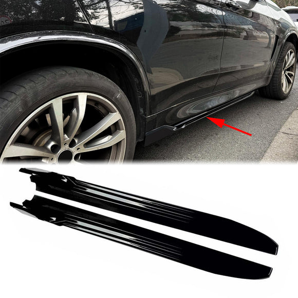 Gloss Black Body Splitter Spoiler Diffuser Skirt Fit BMW X5 F15 M Sport 2013-2019