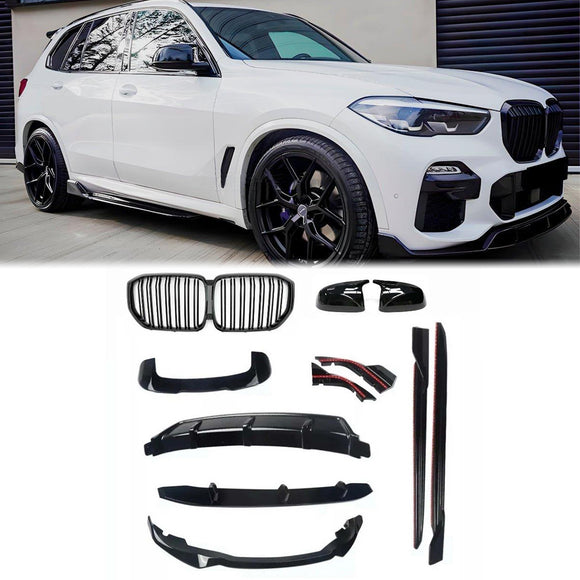 2019-2022 BMW X5 G05 Kit carrosserie séparateur lèvre diffuseur arrière jupes calandre