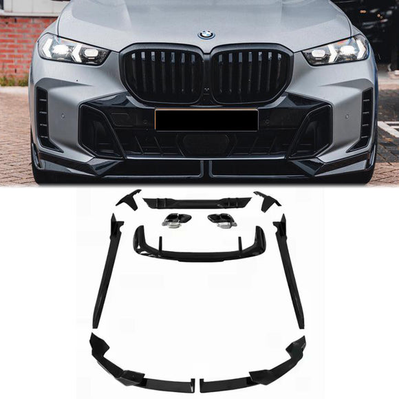 2023-2026 BMW X5 G05 LCI Kit de carrocería Divisor delantero Faldones difusores Alerón