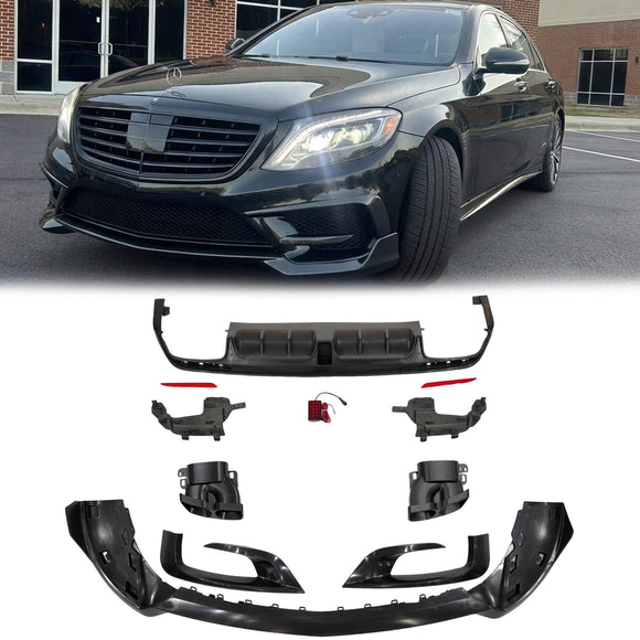 Mercedes Benz Clase S W222 S500 S600 S63 S65 2014-2017 Kit de carrocería con actualización de parachoques a Brabus B700