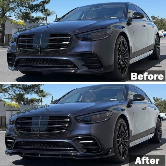 2021-2023 Mercedes S-Class W223 S350 S400 S450 S500 S580 Body Kit Bumper Upgrade To Brabus Style