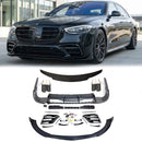 2021-2023 Mercedes S-Class W223 S350 S400 S450 S500 S580 Body Kit Bumper Upgrade To Brabus Style-1