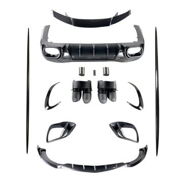 2021-2026 Mercedes Benz AMG GT63 X290 4 PORTES Kit de carrosserie de pare-chocs en fibre de carbone sèche mise à niveau vers Barbus