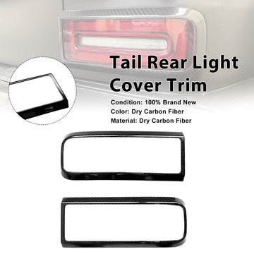 Dry Carbon Fiber Tail Rear Light Cover Trim For Mercedes Benz G Class W464 W465 2019-2026 - 0