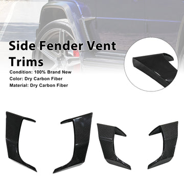 Dry Carbon Fiber Side Fender Vent Trim Fit Mercedes Benz G-Class W465 2024-2026 - 0