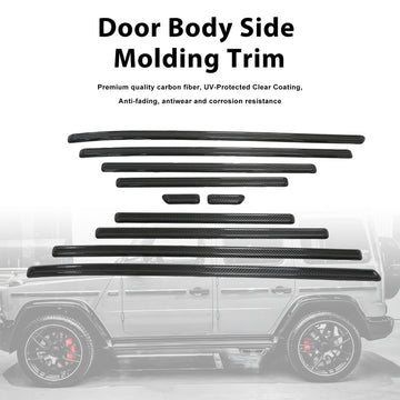 Dry Carbon Door Body Side Molding Trim Fit Mercedes Benz G-Class W464 W465 2019-2026 - 0