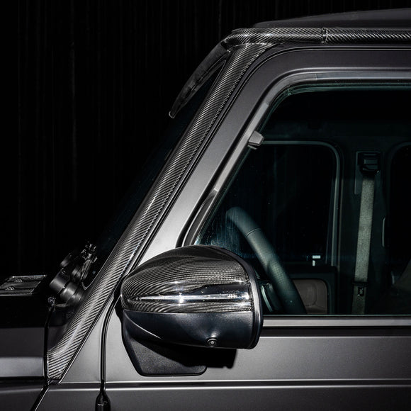 Embellecedor de salida de ventilación de aire frontal de fibra de carbono compatible con Mercedes Benz Clase G 2025-2026