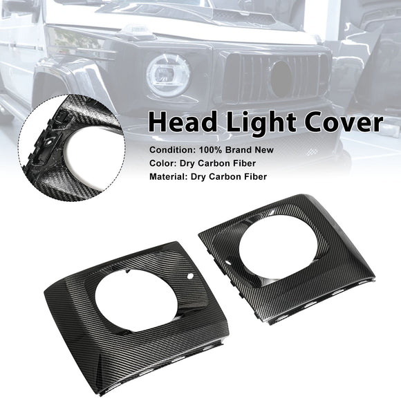 Carbon Fiber Body Kit Head Light Cover Fit Mercedes-Benz G Class W464 W465 2019-2026