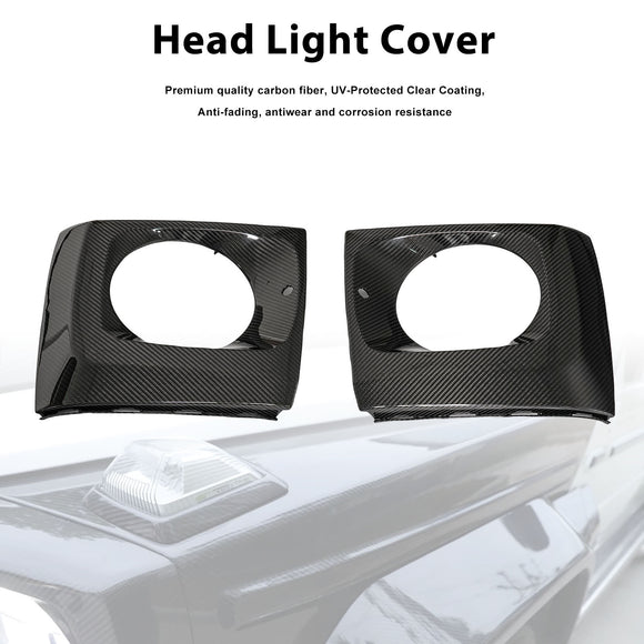 Carbon Fiber Body Kit Head Light Cover Fit Mercedes-Benz G Class W464 W465 2019-2026