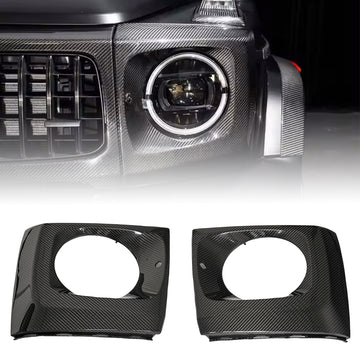 Carbon Fiber Body Kit Head Light Cover Fit Mercedes-Benz G Class W464 W465 2019-2026