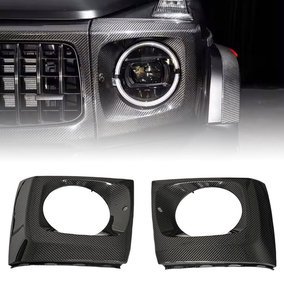 Carbon Fiber Body Kit Head Light Cover Fit Mercedes-Benz G Class W464 W465 2019-2026