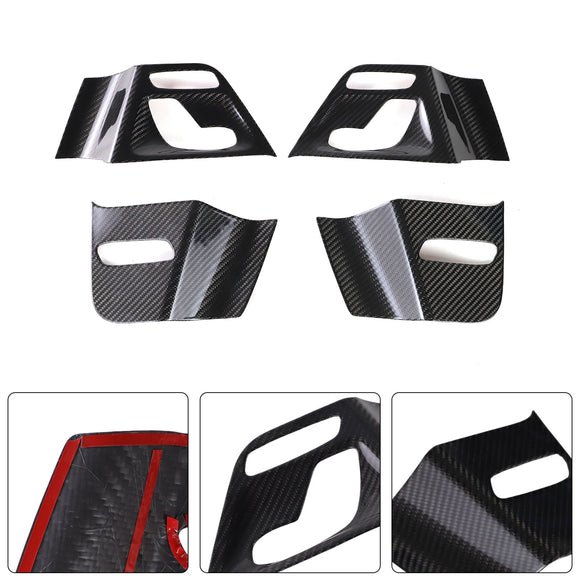 Marco del interruptor de ajuste del asiento del panel interior de la puerta de fibra de carbono seca compatible con Mercedes Benz Clase G W464  W465 2019-2026