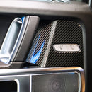 Marco del interruptor de ajuste del asiento del panel interior de la puerta de fibra de carbono seca compatible con Mercedes Benz Clase G W464  W465 2019-2026-3