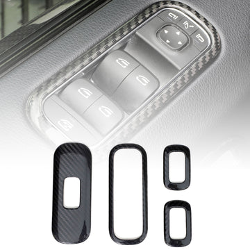 Carbon Fiber Glass Lift Switch Frame Trim Fit Mercedes Benz G-Class W464 W465 2019-2026