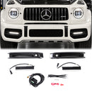 Mercedes-Benz Classe G 2019-2023 W464 W463Moldura dos faróis de neblina do para-choque dianteiro G63 em fibra de carbono-1