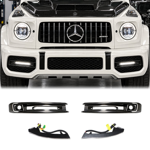 Mercedes Benz G-Class W464 W463A G63 2019-2023 DRY CF Front Bumper Fog Lights Frame