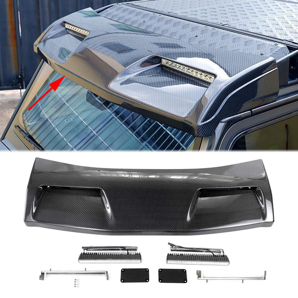 Spoiler dianteiro estilo Even para teto, compatível com Mercedes-Benz Classe G W464 G550 2019-2023 com LED