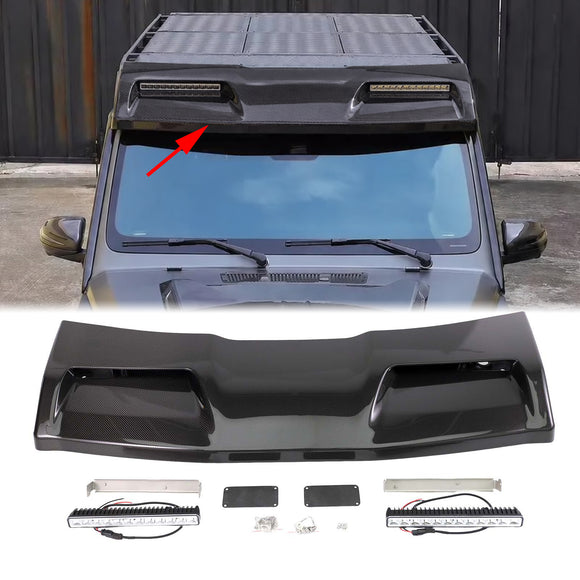Mercedes-Benz G-Class 2019-2026 W464 W463A W465 W/Led Concave style Front Roof Spoiler Wing