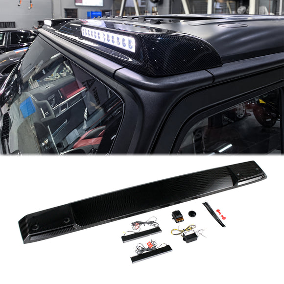 Voorspoiler in haaienstijl voor op het dak, geschikt voor de Mercedes-Benz G-Klasse. W464 2019-2023 W/Led