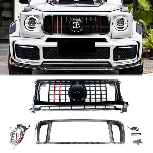 Mercedes-Benz 2019–2023 W464 B800 B900 Frontgrill aus Trockencarbon im Raketenstil