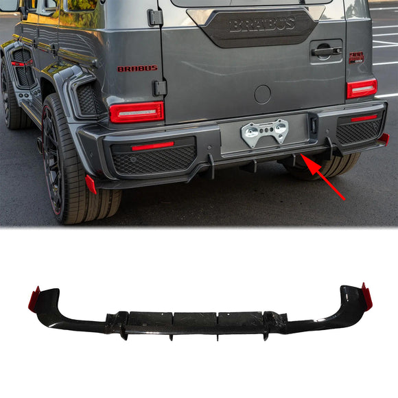 Mercedes-Benz 2019-2023 W464 Diffusore posteriore a labbro in carbonio a secco stile Rocket per B800 e B900.