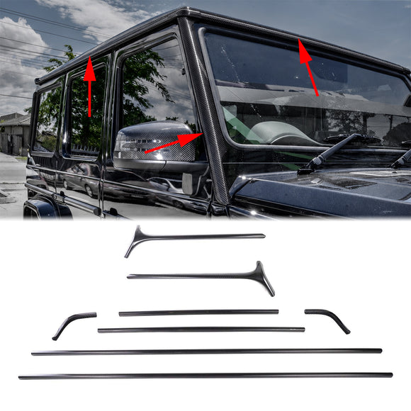 Carbonfaser-Dachzierleiste passend für Mercedes-Benz G-Klasse W464  W463A 2019-2023