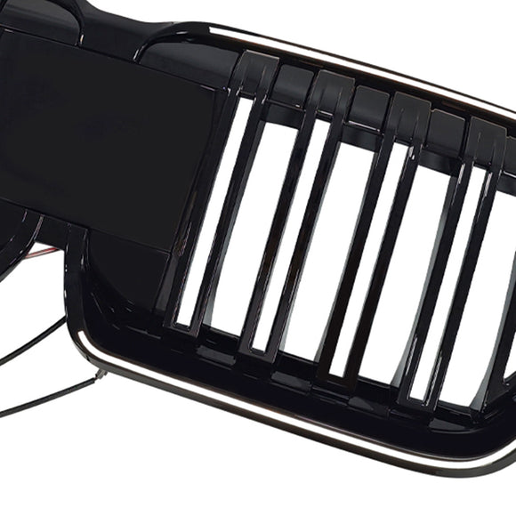 Doppelte Lamellen, schwarze Frontstoßstange, Nierengrill, passend für BMW X1 U11 U12 2023–2025