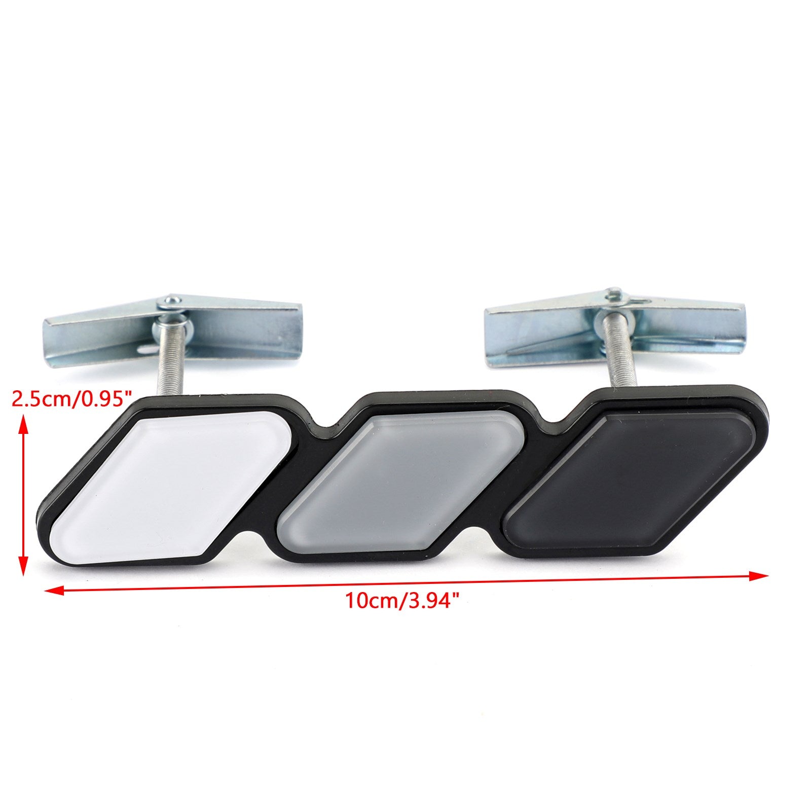 Tri Color White/Gray/Black Badge For Toyota Tacoma 4Runner Tundra Front Bumper Grille Emblem