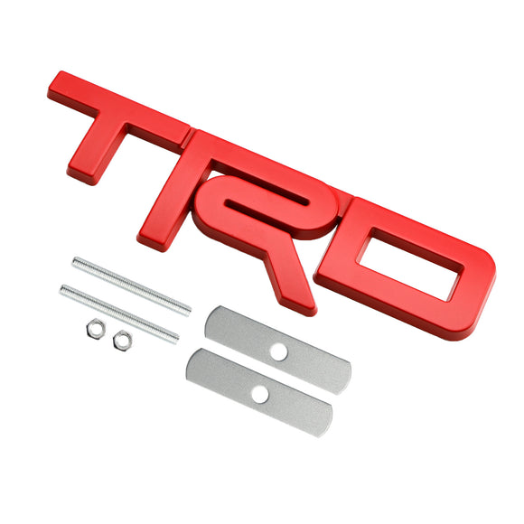 Emblema da grade TRD para Tacoma Tundra 4Runner Vermelho/Preto/Emblema da grade frontal cromada