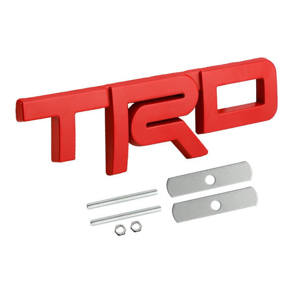 Emblema da grade TRD para Tacoma Tundra 4Runner Vermelho/Preto/Emblema da grade frontal cromada
