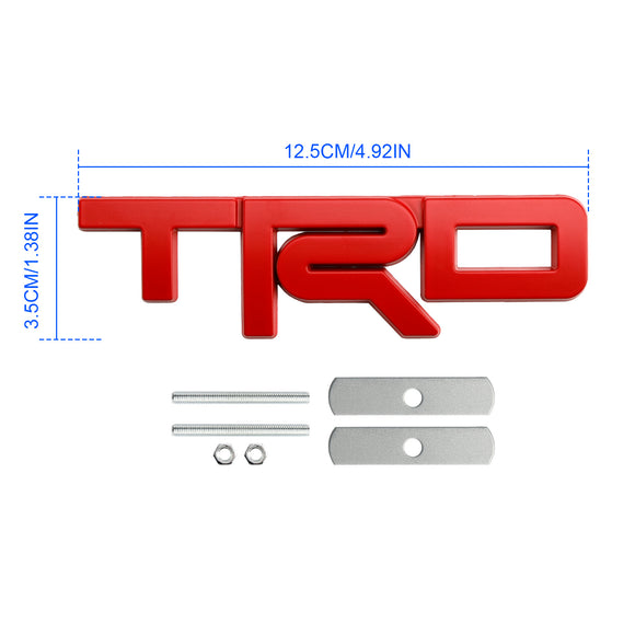 Emblema da grade TRD para Tacoma Tundra 4Runner Vermelho/Preto/Emblema da grade frontal cromada