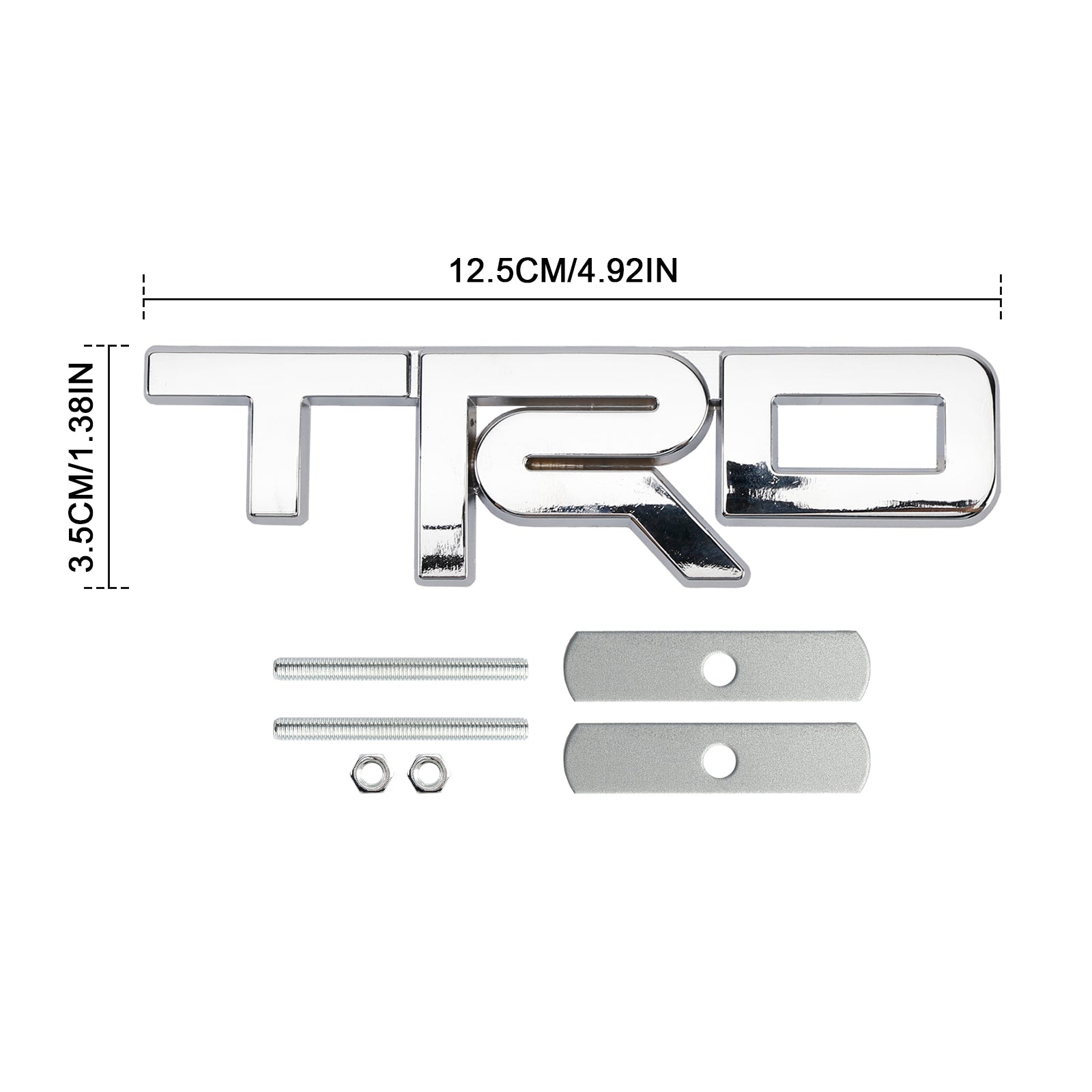 TRD Grille Badge For Tacoma Tundra 4Runner Red / Black / Chrome Front Grill Emblem