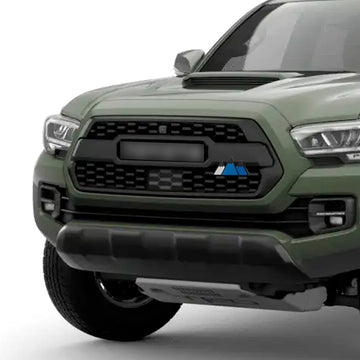 Emblema de grade tricolor para Toyota Tacoma Tundra 4Runner azul/branco emblema de montanha - 0