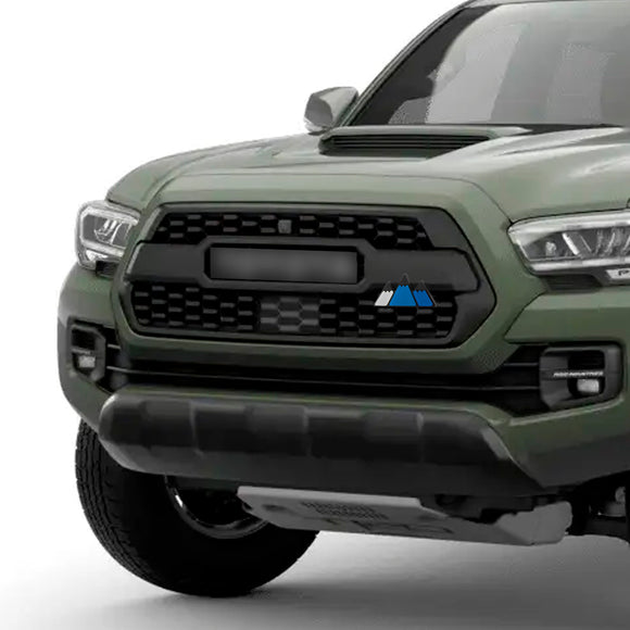 Tri-Color Grille Badge for Toyota Tacoma Tundra 4Runner Blue/ White Mountain Emblem