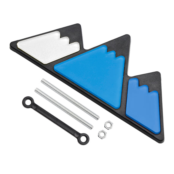 Tri-Color Grille Badge for Toyota Tacoma Tundra 4Runner Blue/ White Mountain Emblem